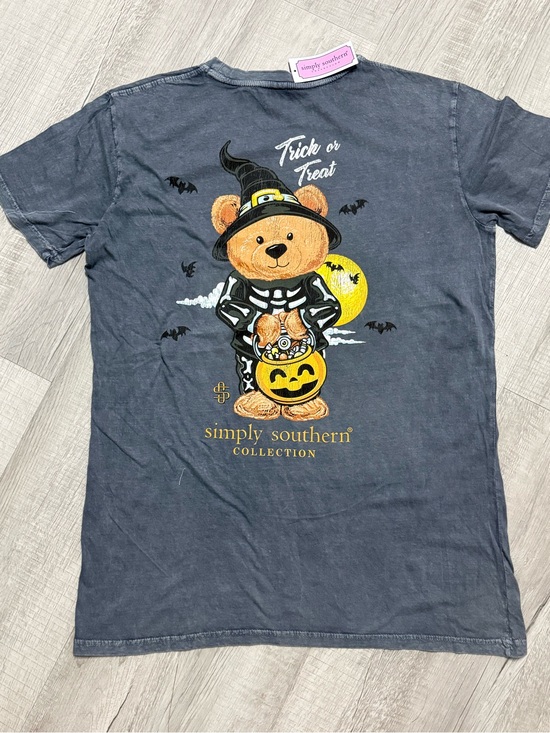 Simply Southern Tops - Simply Southern' Gray "Trick or Treat" Bear Graphic Tee